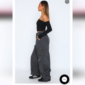 WHITE FOX Pump It Louder Pants Charcoal